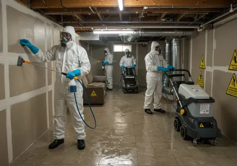 Basement Moisture Removal and Structural Drying process in Westfield, NY